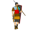 Dibujo Soldado romano pintado por baudel