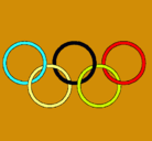 Dibujo Anillas de los juegos olimpícos pintado por nahia