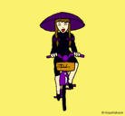 Dibujo China en bicicleta pintado por Alexandra
