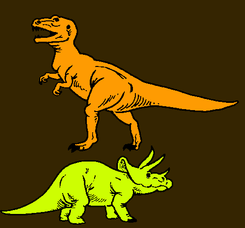 Triceratops y tiranosaurios rex