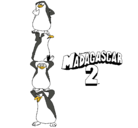 Dibujo Madagascar 2 Pingüinos pintado por abril