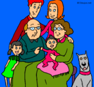 Dibujo Familia pintado por lizbeth