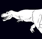 Dibujo Tiranosaurio rex pintado por gft