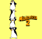 Dibujo Madagascar 2 Pingüinos pintado por miguelin