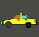 Dibujo Taxi pintado por david