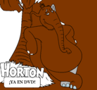 Dibujo Horton pintado por horton