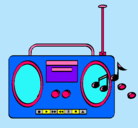 Dibujo Radio cassette 2 pintado por elluchitobkn
