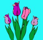 Dibujo Tulipanes pintado por acristina