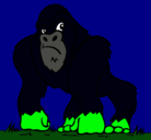 Dibujo Gorila pintado por saritapaez.