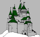 Dibujo Castillo medieval pintado por laaro