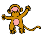 Dibujo Mono pintado por patri