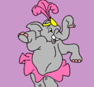 Dibujo Elefante bailando pintado por YaRet