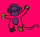Dibujo Mono pintado por leo