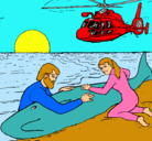Dibujo Rescate ballena pintado por MACARENA