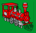 Dibujo Tren pintado por brian