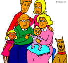 Dibujo Familia pintado por sofia