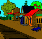 Dibujo Estación de tren pintado por juanguerrero