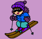 Dibujo Niño esquiando pintado por Misel