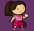 Dibujo Chica tenista pintado por clareth