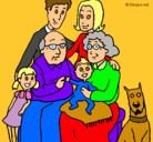 Dibujo Familia pintado por majo