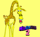 Dibujo Madagascar 2 Melman pintado por geraldinruiz