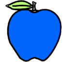 Dibujo manzana pintado por elenagomezceca