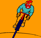 Dibujo Ciclista con gorra pintado por victor