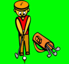 Dibujo Jugador de golf II pintado por valentin