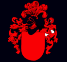 Dibujo Escudo de armas y casco pintado por valentina