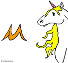 Dibujo Unicornio pintado por U