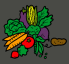 Dibujo verduras pintado por kratos