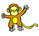 Dibujo Mono pintado por mathias