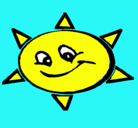Dibujo Sol sonriente pintado por sanpreet