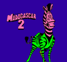 Dibujo Madagascar 2 Marty pintado por eillen