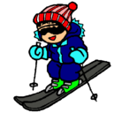 Dibujo Niño esquiando pintado por karen