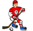 Dibujo Jugador de hockey sobre hielo pintado por sebassanches10
