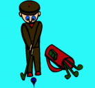 Dibujo Jugador de golf II pintado por regina