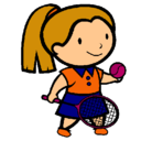 Dibujo Chica tenista pintado por romina