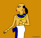 Dibujo Niño faraón pintado por le