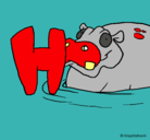 Dibujo Hipopótamo pintado por Aguss