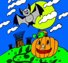 Dibujo Paisaje de Halloween pintado por nicoll