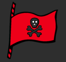 Dibujo Bandera pirata pintado por yari