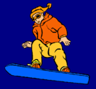 Dibujo Snowboard pintado por Isaac