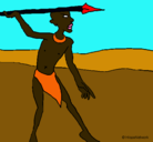 Dibujo Cazador africano II pintado por Beb-Family