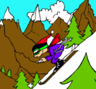 Dibujo Esquiador pintado por brayan