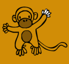 Dibujo Mono pintado por zoe