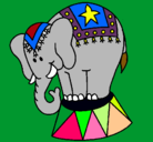 Dibujo Elefante actuando pintado por Gatito