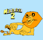 Dibujo Madagascar 2 Alex pintado por denise