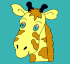 Dibujo Cara de jirafa pintado por aleymafe