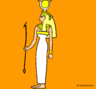 Dibujo Hathor pintado por alex